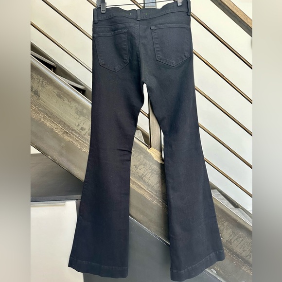 J BRAND Y2K jet black low rise super long/tall stretch flare jeans 30 - Picture 4 of 9
